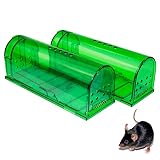 Humane Mouse Trap - Mouse Traps That Work - Best Mouse, Mice and Rat Trap - Plastic Traps Live Catch and Release Rodents, Safe Around Children and Pets (2Packs)