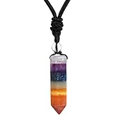 Aprbella 7 Chakra Necklace - Healing Stones Jewelry, Energy Balance & Energy Absorbing Necklace for Adults, Meaningful Chakra Gifts