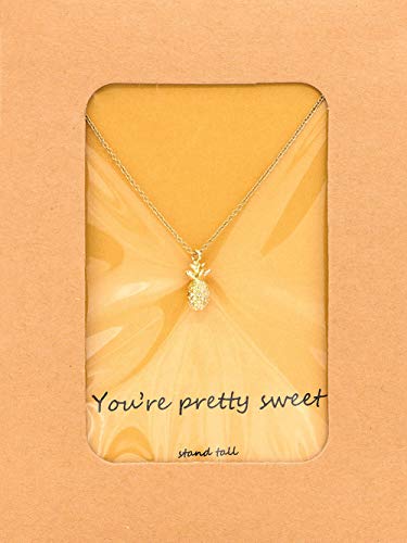 Zealmer Women 16K Gold Plated Pineapple Pendant Necklace