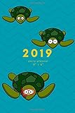 2019 Daily Planner: Tortoise Cover; Small Mini Turtle Calendar To Fit Purse & Pocket; Ultra Portable Monthly & Weekly Goals Journal With Quotes & Address Book; Dates From January - December 2019 by ZenWerkz