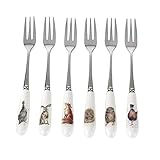 wrendale set of 6 pastry forks