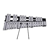 ammoon 30 Note Glockenspiel Xylophone Wooden Frame Percussion Musical Instrument