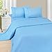 Sheets for Queen Size Bed - 4-Piece Wrinkle Resistant Brushed Microfiber Sheet Set - 2 Pillowcases, Flat, and Fitted Sheets by Lavish Home (Blue)