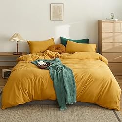 Luxlovery Mustard Yellow Comforter Set Full Dark