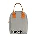Fluf Zipper Lunch Bag, Organic Cotton (Pumpkin Zip)