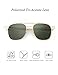 WELUK Men's Pilot Sunglasses Polarized 55mm Military Style with Bayonet Temples (Gold/Dark green, 58)