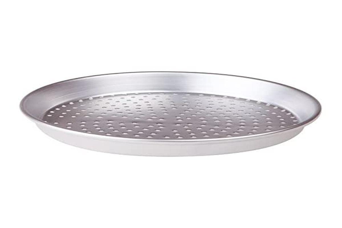 Pentole Agnelli Pastry & Pizza Perforated Round Cake-Pan, Diameter 36 Cm, aluminium, Silver, 36x36x3 cm