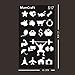 Journal Stencil Template 26Pcs Planner Set for Journal/Notebook/Diary/Scrapbook DIY Drawing Template Bullet Stencils 4x7 Inch