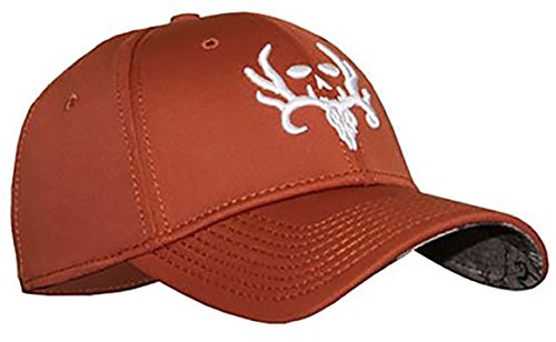 Bone Collector Brotherhood Skull Stretch Fit Cap, Orange