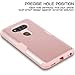 TOPSKY Phone Case for LG V20, Three Layers with Extreme Heavy Duty Protection, Shockproof and High Impact Resistant Hybrid Protective Cover Case for LG V20, Rose Gold