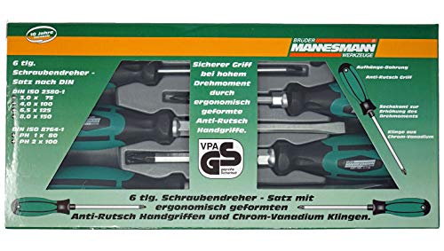 Brüder Mannesmann Werkzeug M11113-6 Schraubendrehersatz 6-tlg. nach DIN – Bild 3