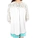 Lisli Womens Chiffon Lace Crochet Long Sleeve Tee Shirt Casual Blouse Tops