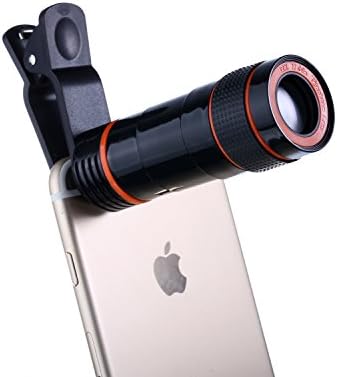 Cell Phone Camera Lens HD, 12X Universal Optical Zoom Lens, Clip-on Phone Camera Lens, for iPhone 8/7/6, and Android Most Smartphones