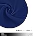 NICETOWN Dark Blue Curtains Blackout Draperies - Home Fashion Thermal Insulated Solid Drape Panels for Kid's Room, Privacy Window Dressing (1 Pair, 42-Inch x 45-Inch)
