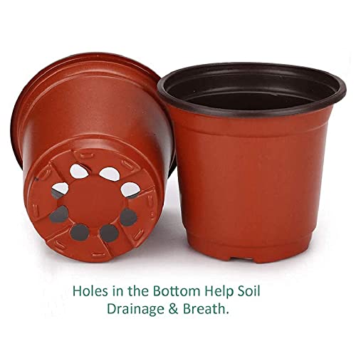 100 PCS Plastic Plants Nursery Pot, 4 Inch Planter Nursery Pots, Bulk