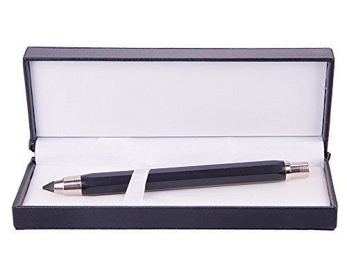 5.6MM Lead Holder Metal Automatic Mechanical Graphite Pencil with Sharpener, 1pcs Clutch Charcoal Pencil for Draft Drawing, Shading, Crafting, Art Sketching