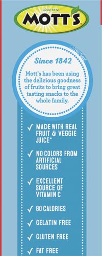 MOTT’S FRUIT FLAVORED SNACKS, BERRY, GLUTEN FREE SNACK, FAMILY PACK, 40 CT, 32 OZ