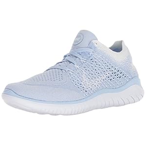 Nike Womens Free Rn Flyknit 2018 Low Top Lace Up Running Sneaker, Blue, Size 9.0