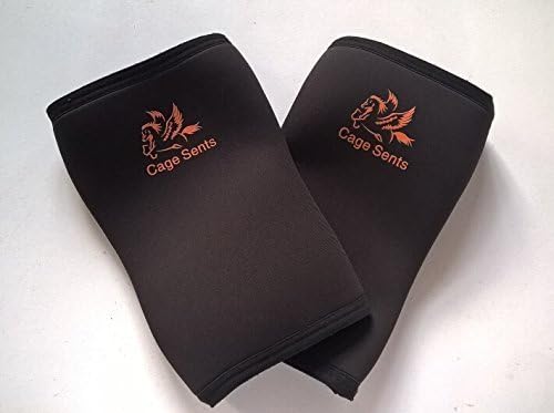 Cage Sents 5mm Knee Compression Neoprene Sleeve Brace for Pain Sports Running Recovery Support Crossfit Training Squats Power Weightlifting Bodybuilding MMA for Men Women