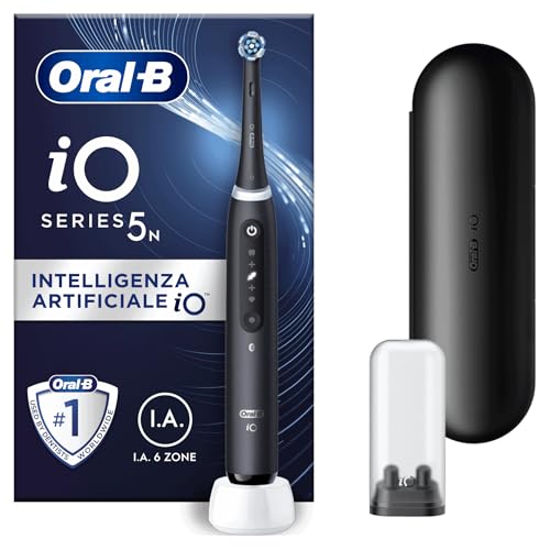 Oral-B iO 5N Elektrische Zahnbürste, Schwarz, Bluetooth, 1 Bürste, 1 Reiseetui