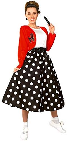 rock and roll fancy dress ladies LADIES 1950S FANCY DRESS COSTUME ROCK N ROLL WOMENS OUTFIT 50S 60S FILM  MOVIE