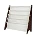 Homfa Storage Sling Bookshelf Toy Display, Espresso / White