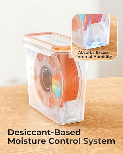 YOOPAI Pro Filament Storage Box - Single Coil Storage Box, Airtight with Desiccant, Effective Moisture Control, Dustproof for 3D Printing Filament (Pack of 8)