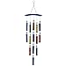 In the Breeze Rainbow Textured Glass Mobile Wind Chime - Colorful Hanging Suncatcher - Hanging Glass Decoration