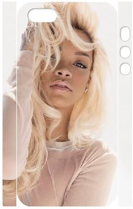3D IPhone 5,5S Case Rihanna Bare Makeup for Girls Protective, Iphone 5s Case Cheap Tyquin, [White]