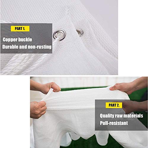 HYHMJ-Sonnenschutz Netz Nachhaltige Nutzung Sonnensegel Sonnenschutz Verschleißfest Antialterung Schattiernetz Kann Verwendet Werden Für Garten Glashaus UV-Beständig Onnensegel,Weiß,6.8x13m – Bild 4