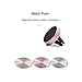 YIANERM 32x32MM Circular Car Mount Metal Plate For All Magnetic Car Mount Cellphone Holder Pack of 4 (4 Pack-Rose Gold)