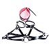 HuiZhi Women Bra Harness Breast Bondage Gothic Body Caged Bralette Cupless Nipple Bondage Strappy Lingerie Restraint Neck Collar (Black)