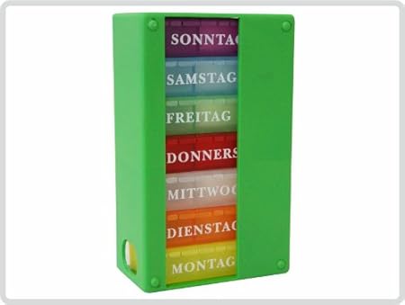 Wochen Medikamentendosierer 7 Tage GRÜN