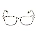 Cyxus Blue Light Blocking [Spring Hinge]Glasses, Clear Lens (Leopard Print)
