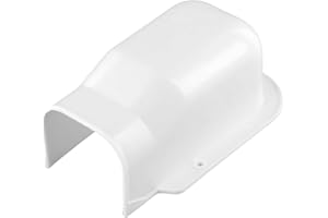 Split & Central AC PVC Line Cover Set – Weather-Resistant 90° Elbow, Wall Entry Cap & End Cap for Line Sets, -30°F to 150°F(W