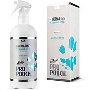 Pro Pooch Spray desenredante para Perros (500 ML) Spray acondicionador hipoalergénico para desanudar el Pelo del Perro. Libre de marañas. 50% Menos Tiempo dedicado al Cepillado