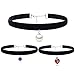 Cozylife S925 Seashell Pearl Pendant Girls Black Velvet Gothic Choker Necklace for Women Kids