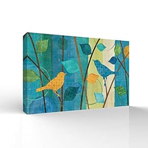 Wall26-Canvas Wall Art-Classcial Flower and Bird Painting-Giclee Painting Wall Art for Bedroom Living Room Home Decoration - 12x18 inches