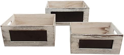 ArcoEventos 5A1657 Cajas de Madera con Pizarra (paquete de 3 piezas) : Amazon.es: Hogar