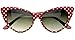 Cateye Womens Eyeglasses or Sunglasses Vintage Inspired Fashion (Red Polka Dot)