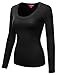 H2H Womens Basic Slim Fit Soft Short ans Long Sleeve Scoop Neck Cotton T-Shirt