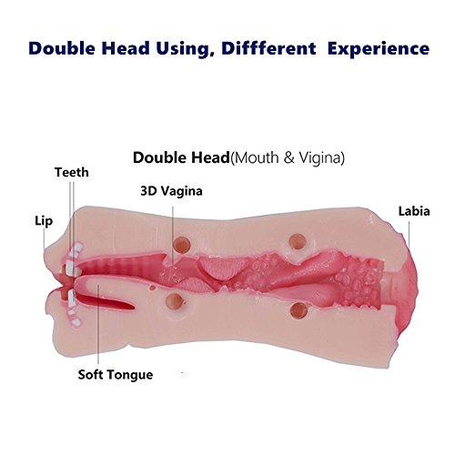 Double-Heads Soft Silicone Male Training Tool Pocket Men's Hands Free Relax Toy (Shipping from US) - Thumbnail 3