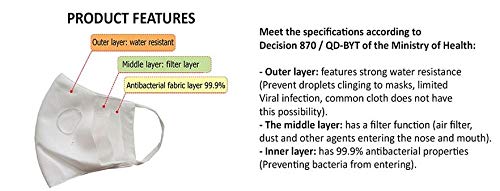Raj 3-Layered Face Mask Cover for Adults-Unisex-Washable, Reusable, Travel, Pollution, Breathable, Filter bowl, Elastic Ear loop - Black 2 PACK