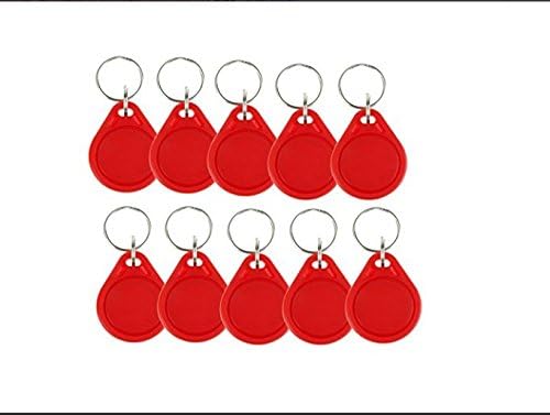 OBO Hands (Pack of 100) Waterproof ABS 13.56MHz ISO14443A MIFARE Classic 1K NFC RFID Token,RFID Keyfob,RFID Tag (Red)