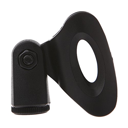 Hacloser Mic Clip Holder Flexible Black Microphone Stand Accessory Plastic Clamp (1)