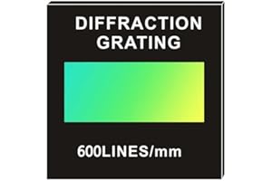 100 Lines/mm Holographic Transmission Diffraction Grating for Spectrum Decomposition, 200–2000 nm Wavelength Range, 50×50 mm 