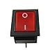 uxcell Red Light Illuminated DPST ON/OFF Snap In Rocker Switch 16A 250V AC