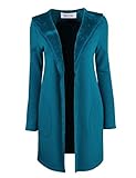 Tom's Ware Womens Stylish Open Front Knit Shawl Hoodie Coat