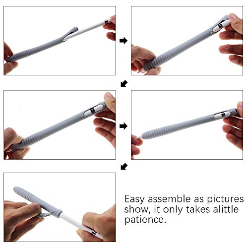 Budesi Protective Case Compatible with Apple Pencil, Soft Silicone Holder Skin Pocket Sleeve Cover Compatible for Apple iPad Pro Pencils Accessories Bundle