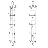 HOHIYA Tea Cup and Saucer Display Rack Easel Wall Stand Holder Teacup (Black, Pack of 2)